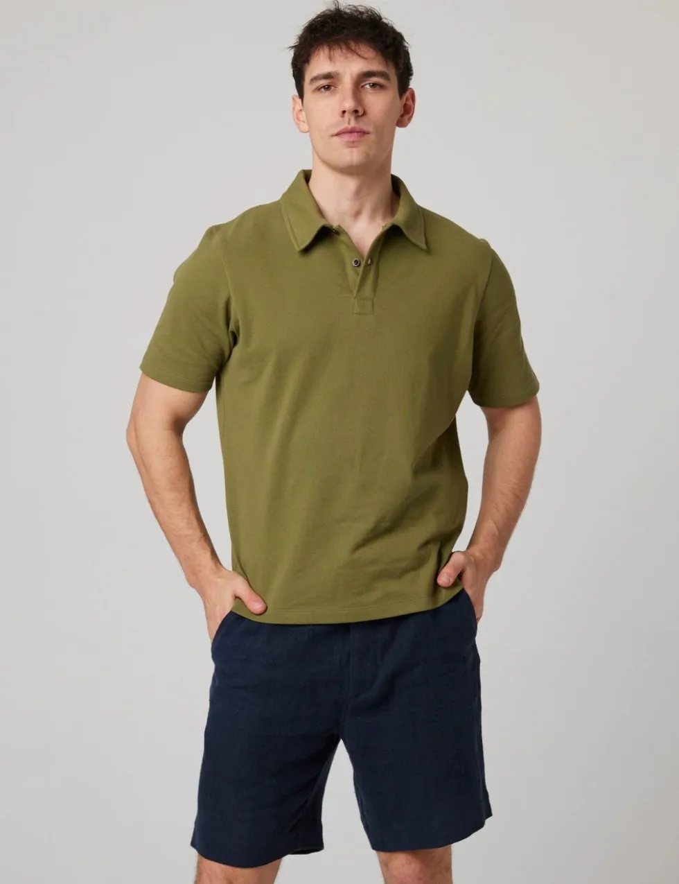Pure Cotton Pique Polo Shirt