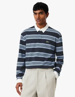 Pure Cotton Pique Striped Rugby Shirt