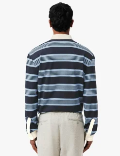 Pure Cotton Pique Striped Rugby Shirt