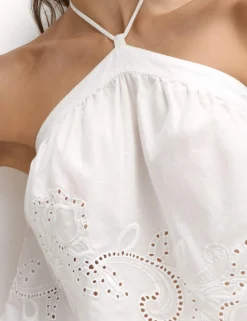 Pure Cotton Placement Cutwork Beach Top