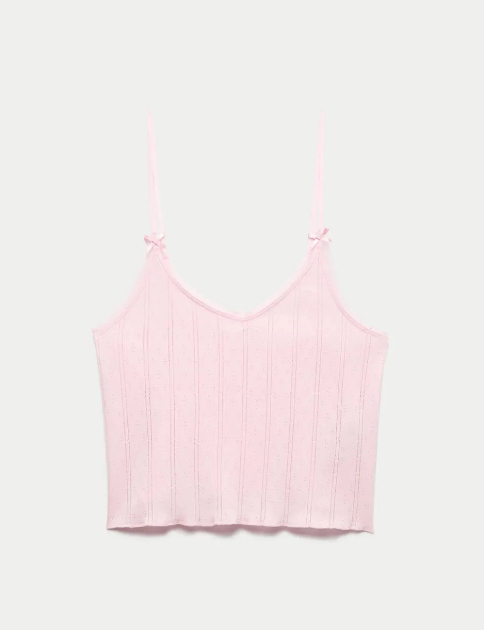 Pure Cotton Pointelle Cami Pyjama Top