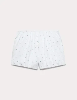 Pure Cotton Pointelle Floral Pyjama Shorts