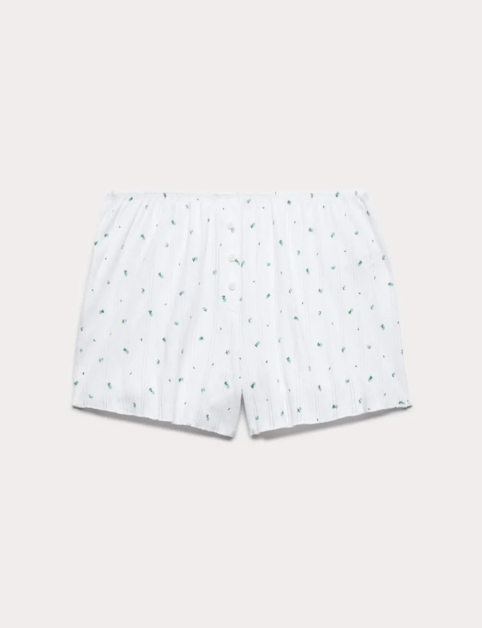Pure Cotton Pointelle Floral Pyjama Shorts