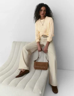 Pure Cotton Pointelle Jumper