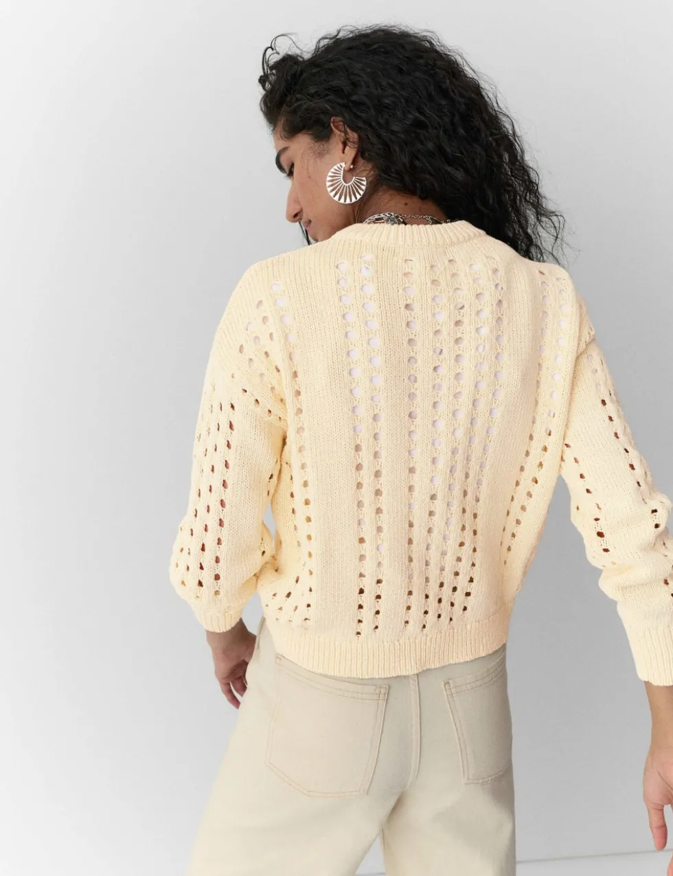 Pure Cotton Pointelle Jumper
