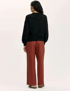 Pure Cotton Pointelle Jumper