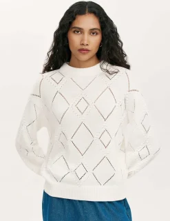 Pure Cotton Pointelle Jumper