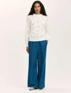 Pure Cotton Pointelle Jumper
