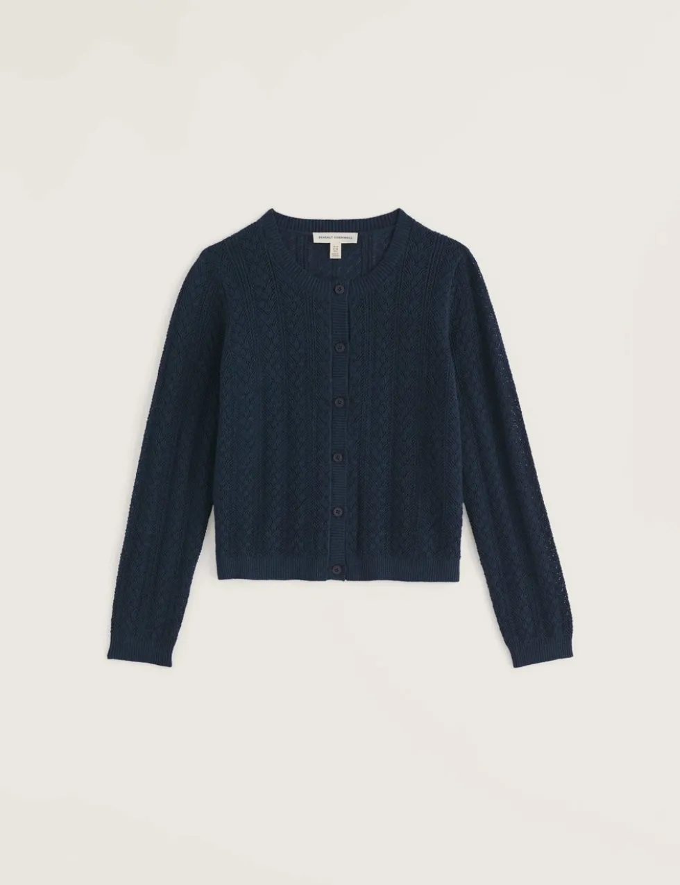 Pure Cotton Pointelle Relaxed Cardigan