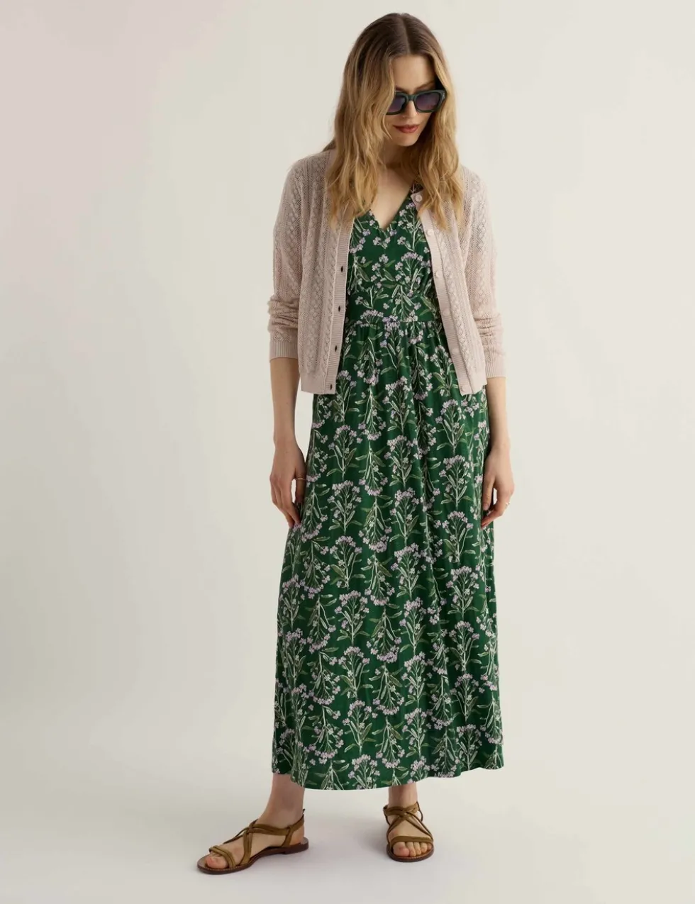 Pure Cotton Pointelle Relaxed Cardigan