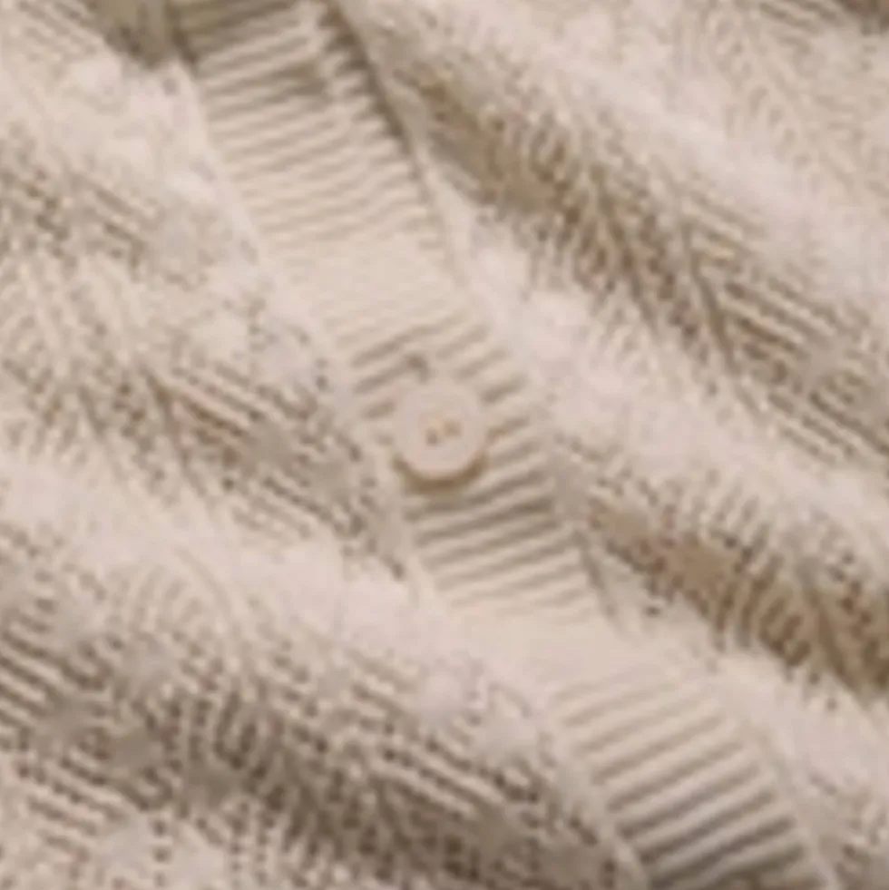 Pure Cotton Pointelle Relaxed Cardigan