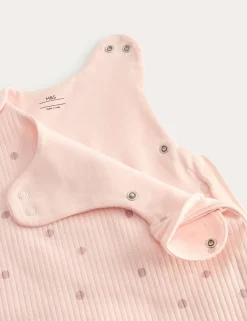 Pure Cotton Polka Dot 1.5 Tog Sleeping Bag (0-3 Yrs)