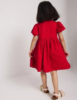 Pure Cotton Polka Dot Dress (2-10 Yrs)
