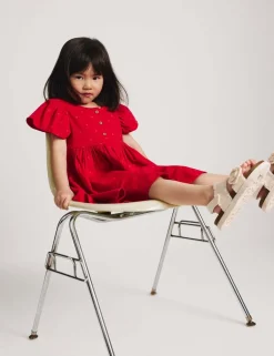 Pure Cotton Polka Dot Dress (2-10 Yrs)