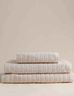 Pure Cotton Popcorn Stripe Towel
