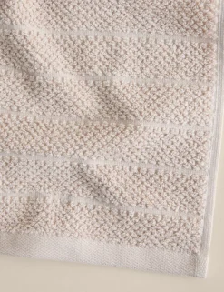 Pure Cotton Popcorn Stripe Towel