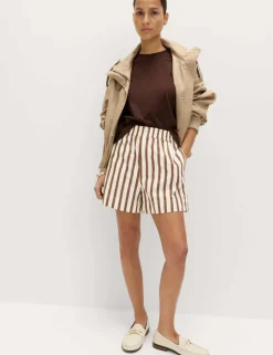 Pure Cotton Poplin High Waisted Shorts