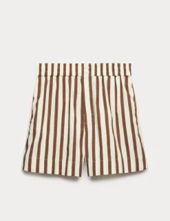 Pure Cotton Poplin High Waisted Shorts