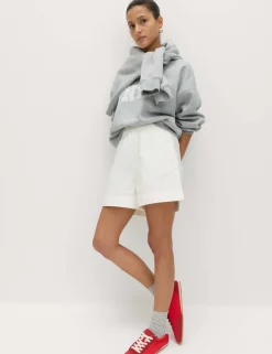 Pure Cotton Poplin High Waisted Shorts