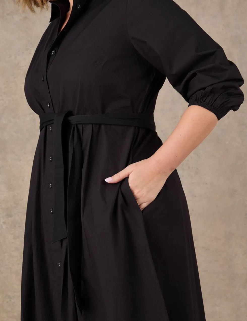 Pure Cotton Poplin Maxi Shirt Dres