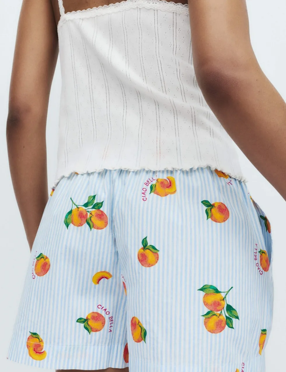 Pure Cotton Poplin Printed Pyjama Shorts