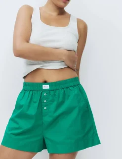 Pure Cotton Poplin Pyjama Shorts