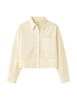 Pure Cotton Poplin Relaxed Cropped Shirt
