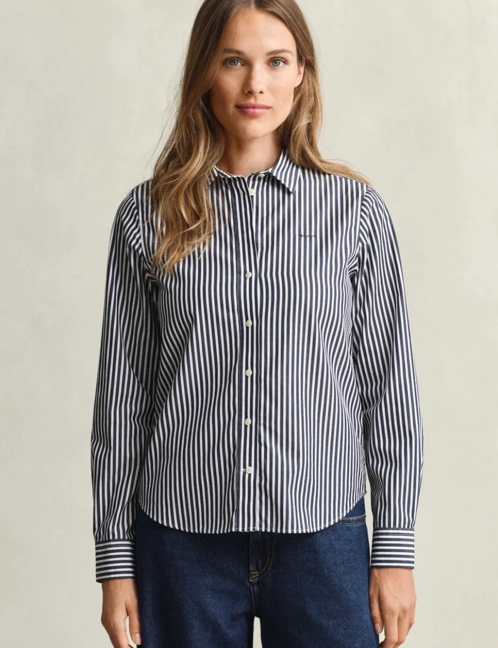 Pure Cotton Poplin Striped Shirt