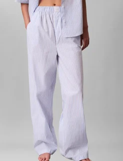 Pure Cotton Poplin Striped Pyjama Bottoms
