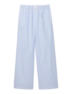 Pure Cotton Poplin Striped Pyjama Bottoms