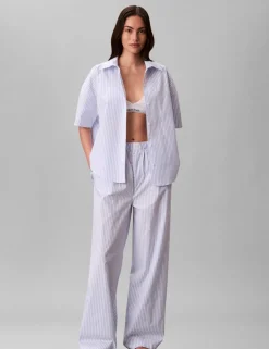 Pure Cotton Poplin Striped Pyjama Bottoms