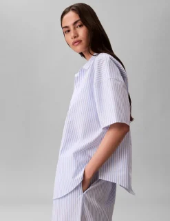 Pure Cotton Poplin Striped Pyjama Bottoms