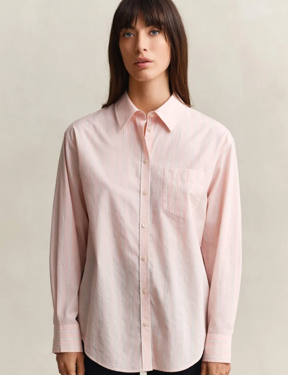 Pure Cotton Poplin Striped Shirt
