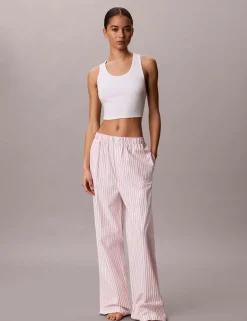Pure Cotton Poplin Striped Pyjama Bottoms