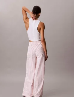 Pure Cotton Poplin Striped Pyjama Bottoms