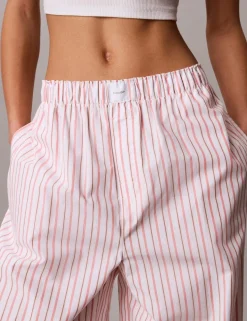 Pure Cotton Poplin Striped Pyjama Bottoms