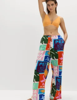 Pure Cotton Printed Beach Trousers