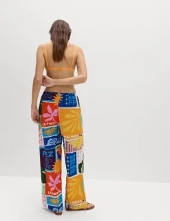 Pure Cotton Printed Beach Trousers