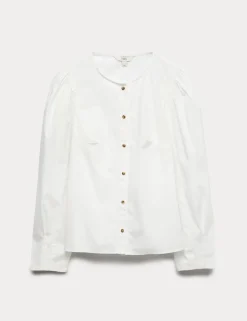 Pure Cotton Printed Button Through Blouse