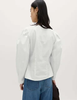Pure Cotton Printed Button Through Blouse