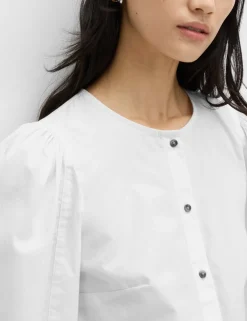 Pure Cotton Printed Button Through Blouse
