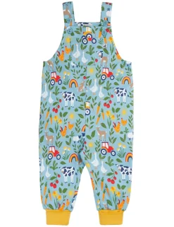 Pure Cotton Printed Dungarees (3 Mths-5 Yrs)
