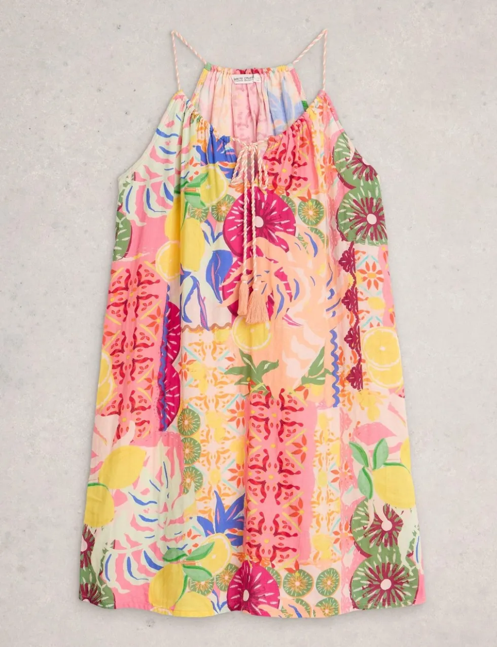 Pure Cotton Printed Knee Length Beach Dress