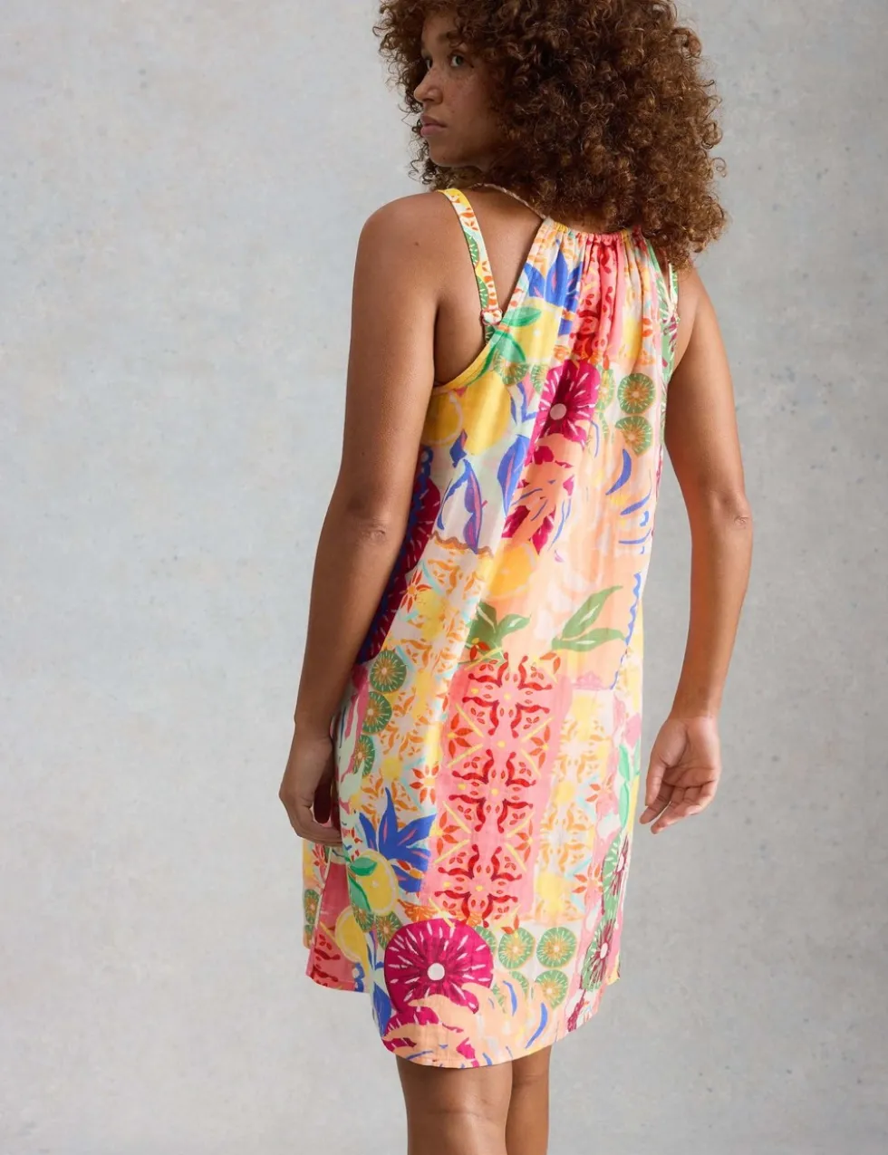 Pure Cotton Printed Knee Length Beach Dress