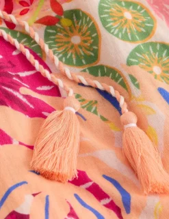 Pure Cotton Printed Knee Length Beach Dress