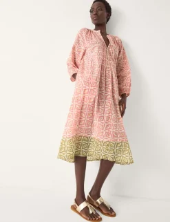 Pure Cotton Printed Knee Length Tunic Dress