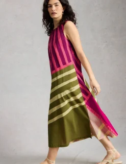 Pure Cotton Printed Midaxi Shift Dress