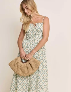 Pure Cotton Printed Midaxi Dress