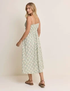 Pure Cotton Printed Midaxi Dress