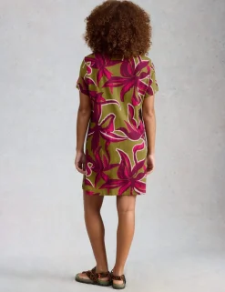 Pure Cotton Printed Mini T-Shirt Dress
